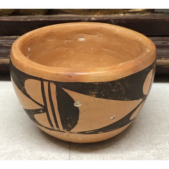 Vintage HOPI Small Bowl Native American Indian Pottery - Picture 7 of 10